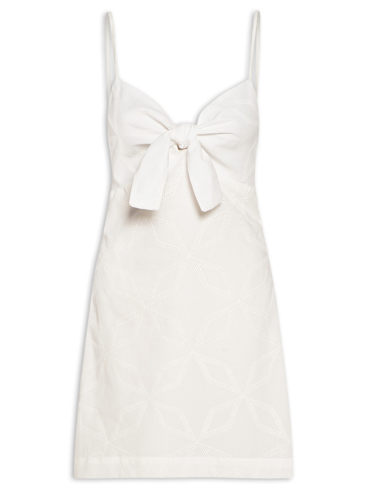 Vestido Curto Nó Busto - Branco