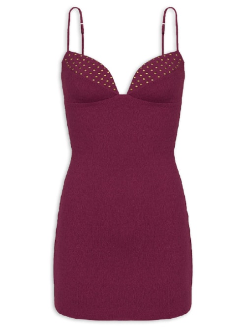 Vestido Curto Nova Det - Vermelho
