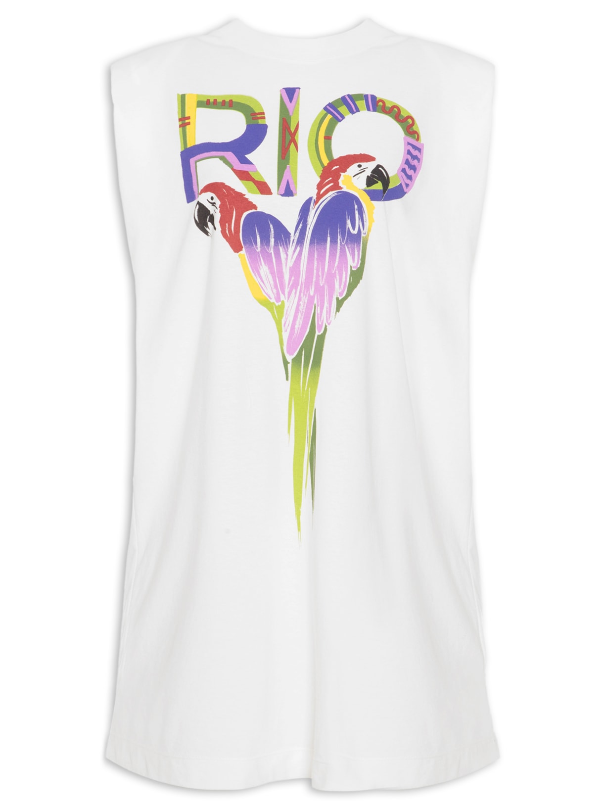 Vestido Curto Ombreira Rio - Branco