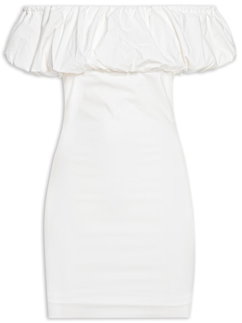 Vestido Curto Ombro A Ombro - Off White