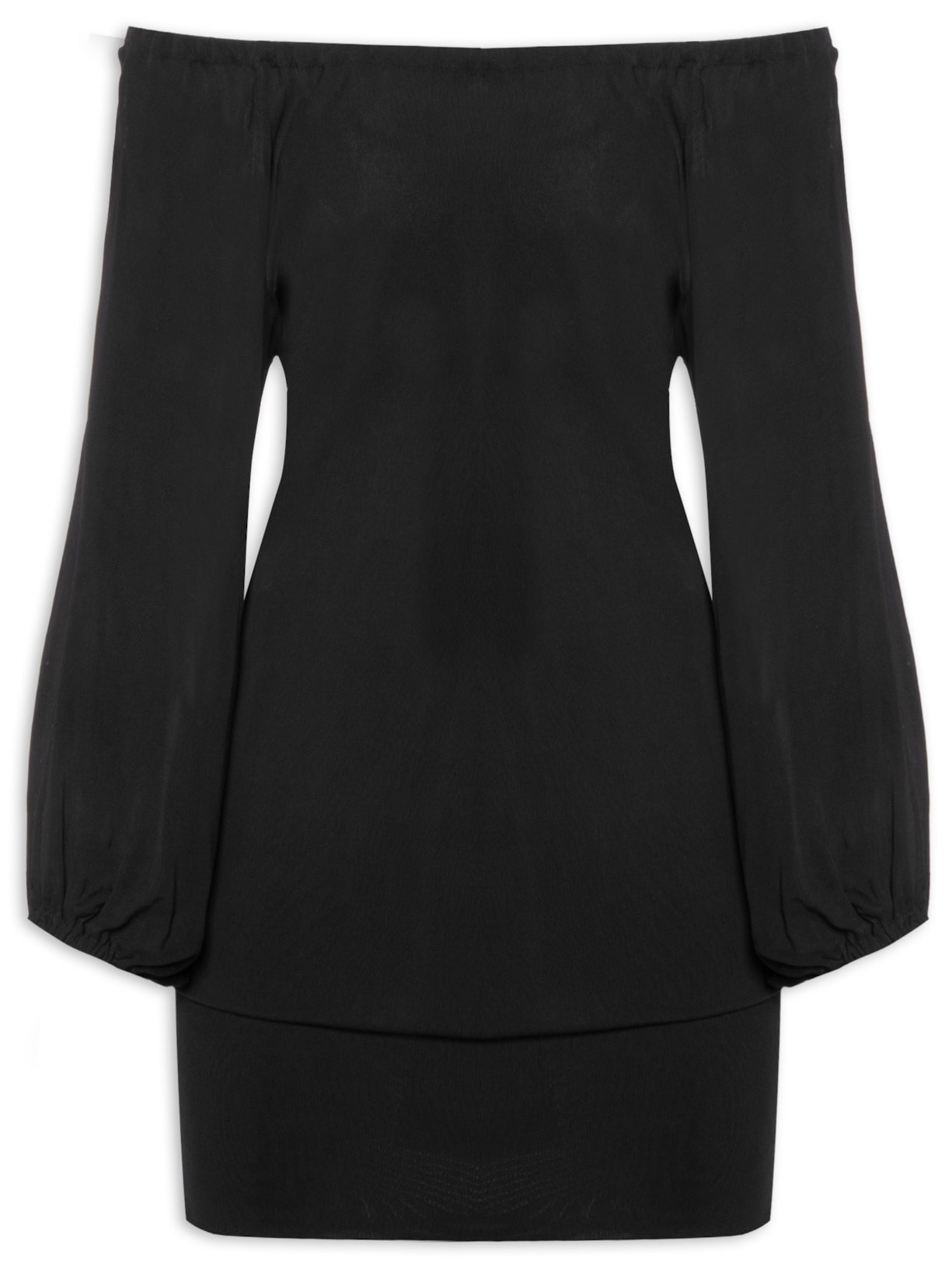 Vestido Curto Ombro A Ombro - Preto