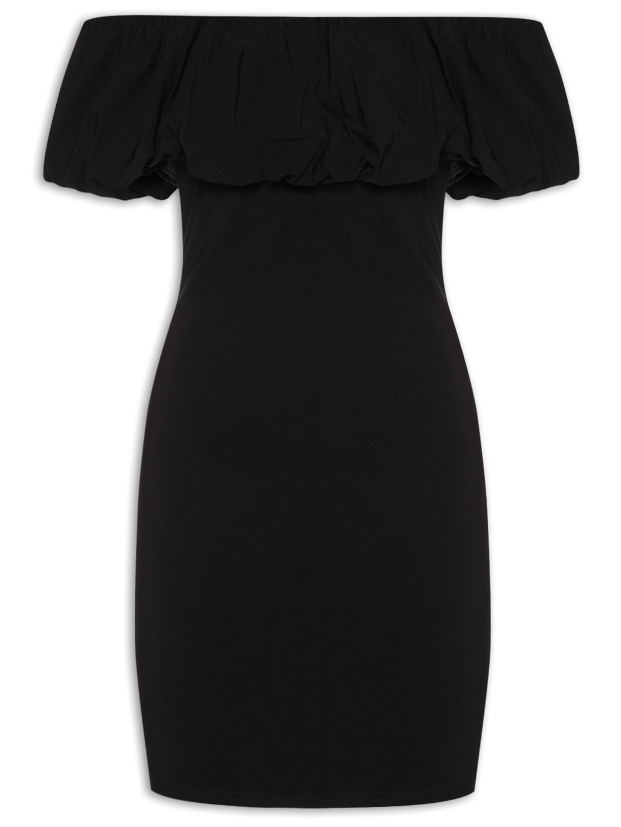 Vestido Curto Ombro a Ombro Preto Market 33