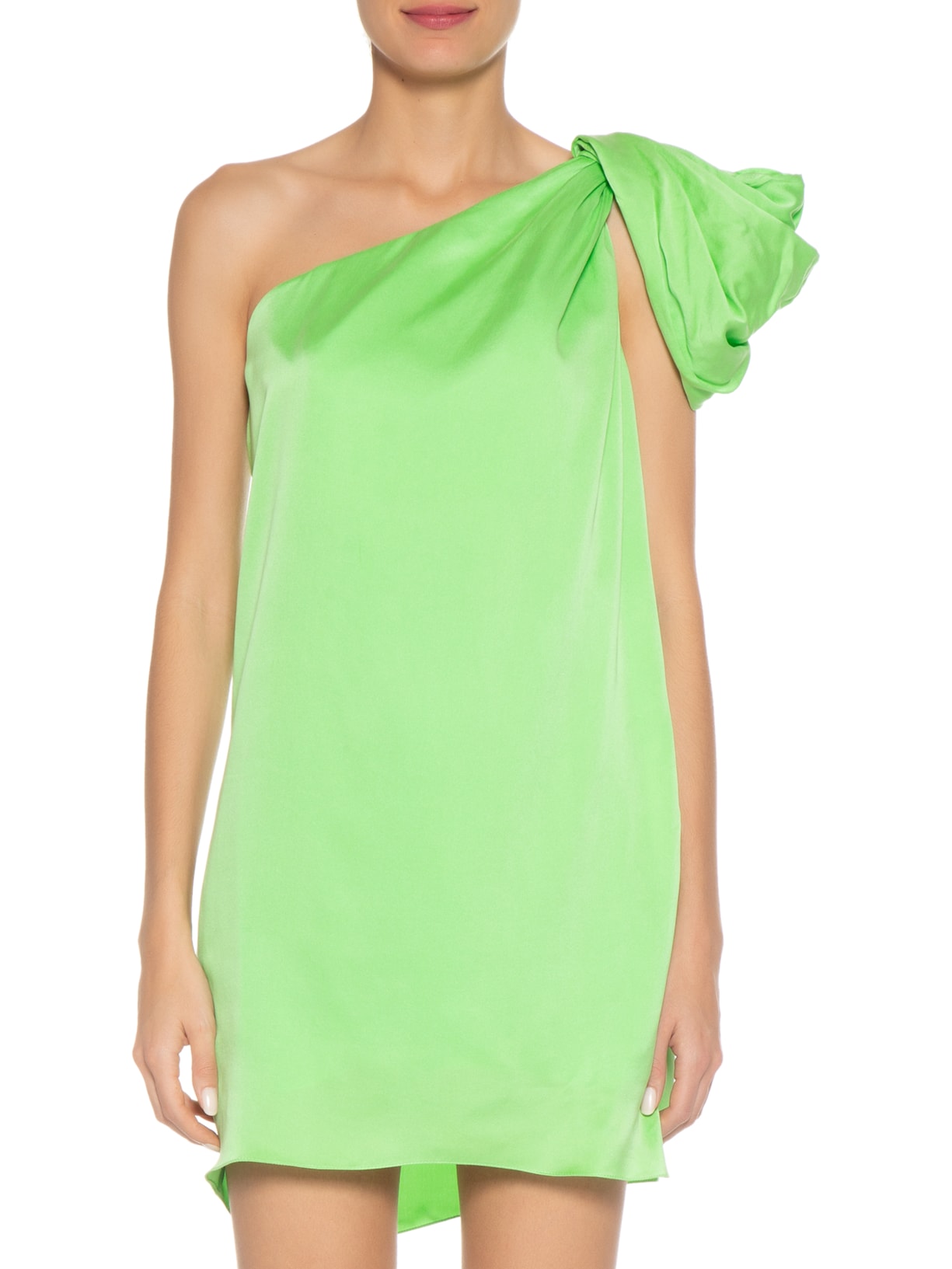 Vestido Curto Ombro Moulage Verde Animale