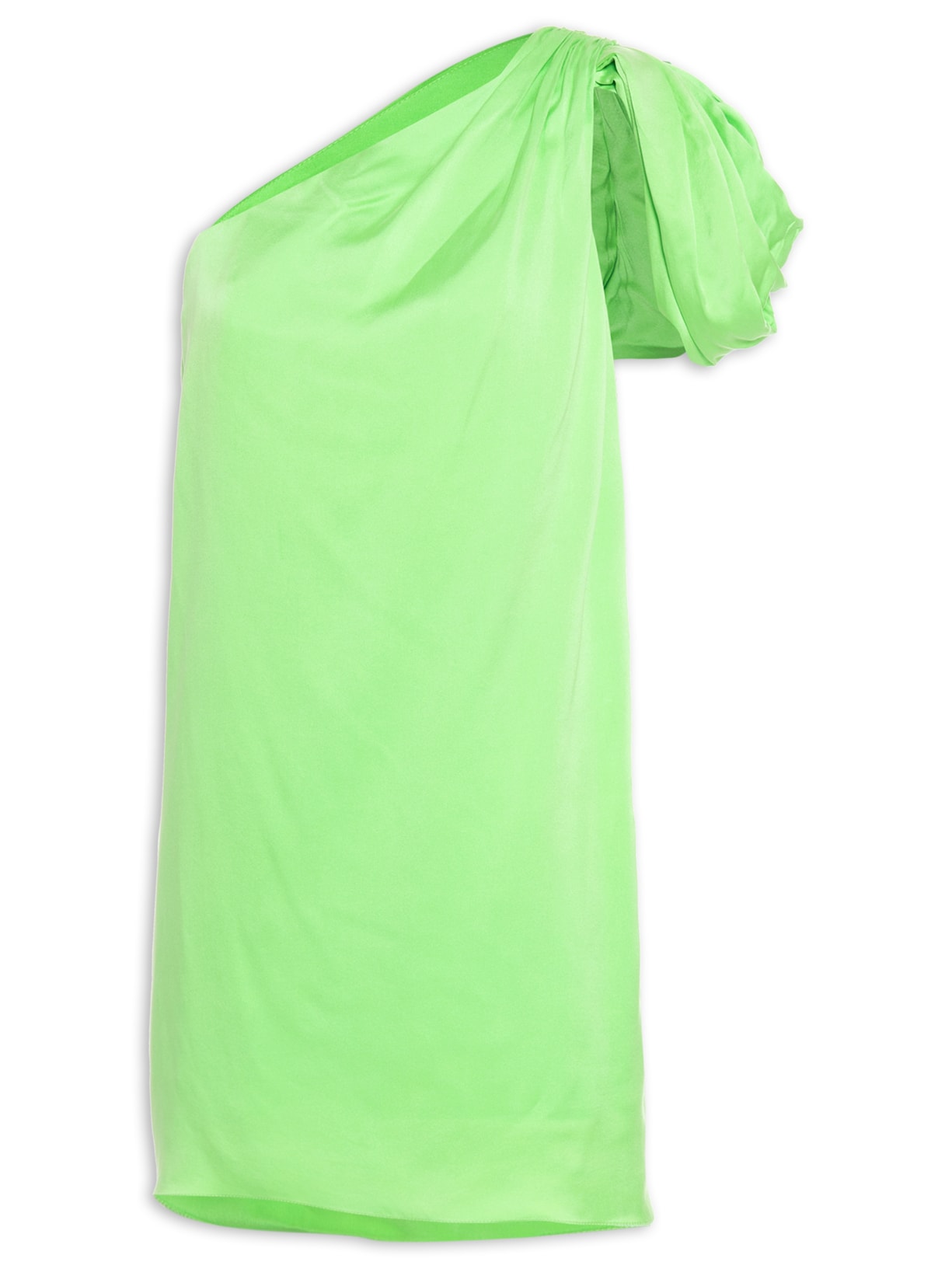 Vestido Curto Ombro Moulage - Verde