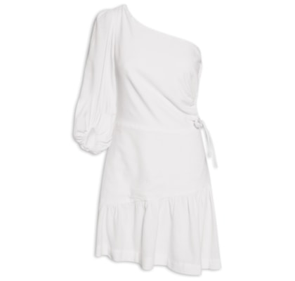 Vestido Curto Ombro Só - Off White