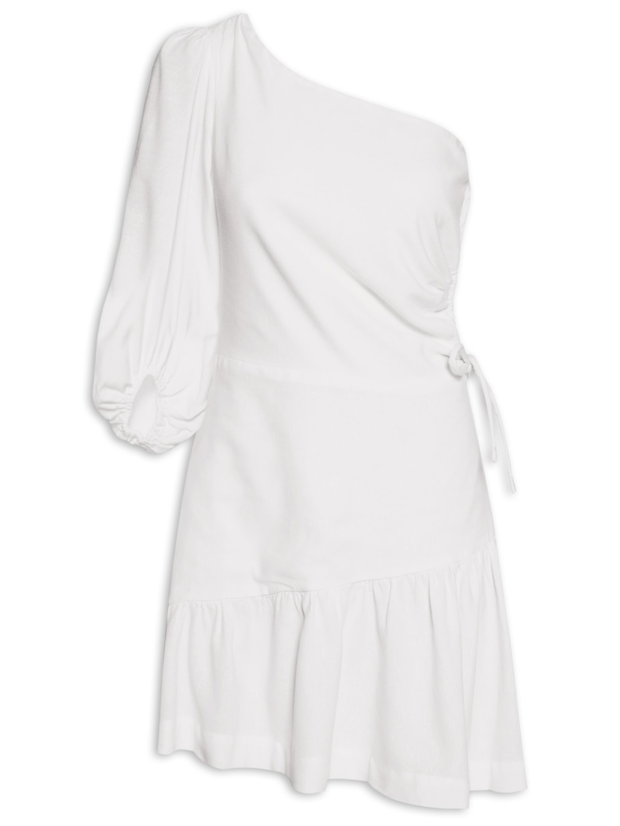 Vestido Curto Ombro Só - Off White