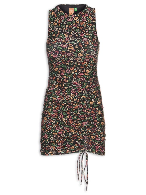 Vestido Curto Onça Borogodó - Preto