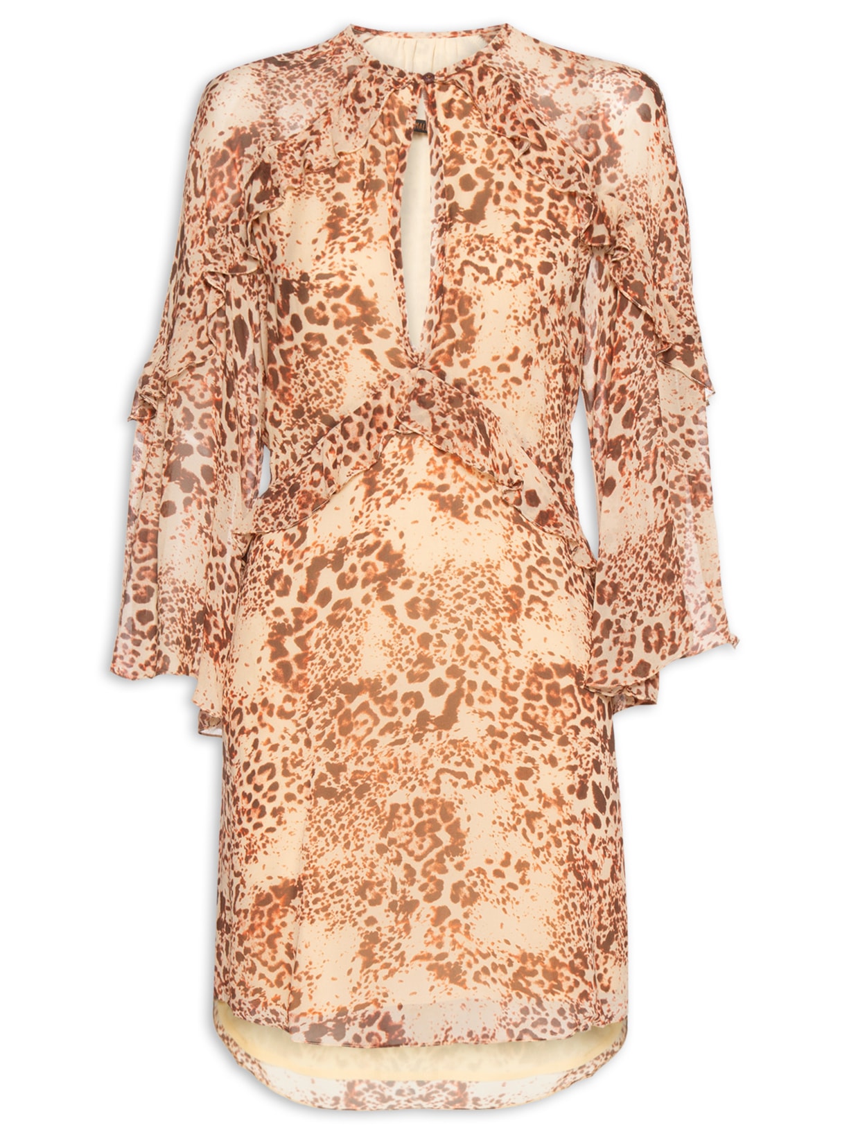 Vestido Curto Onça Parda Clash - Animal Print