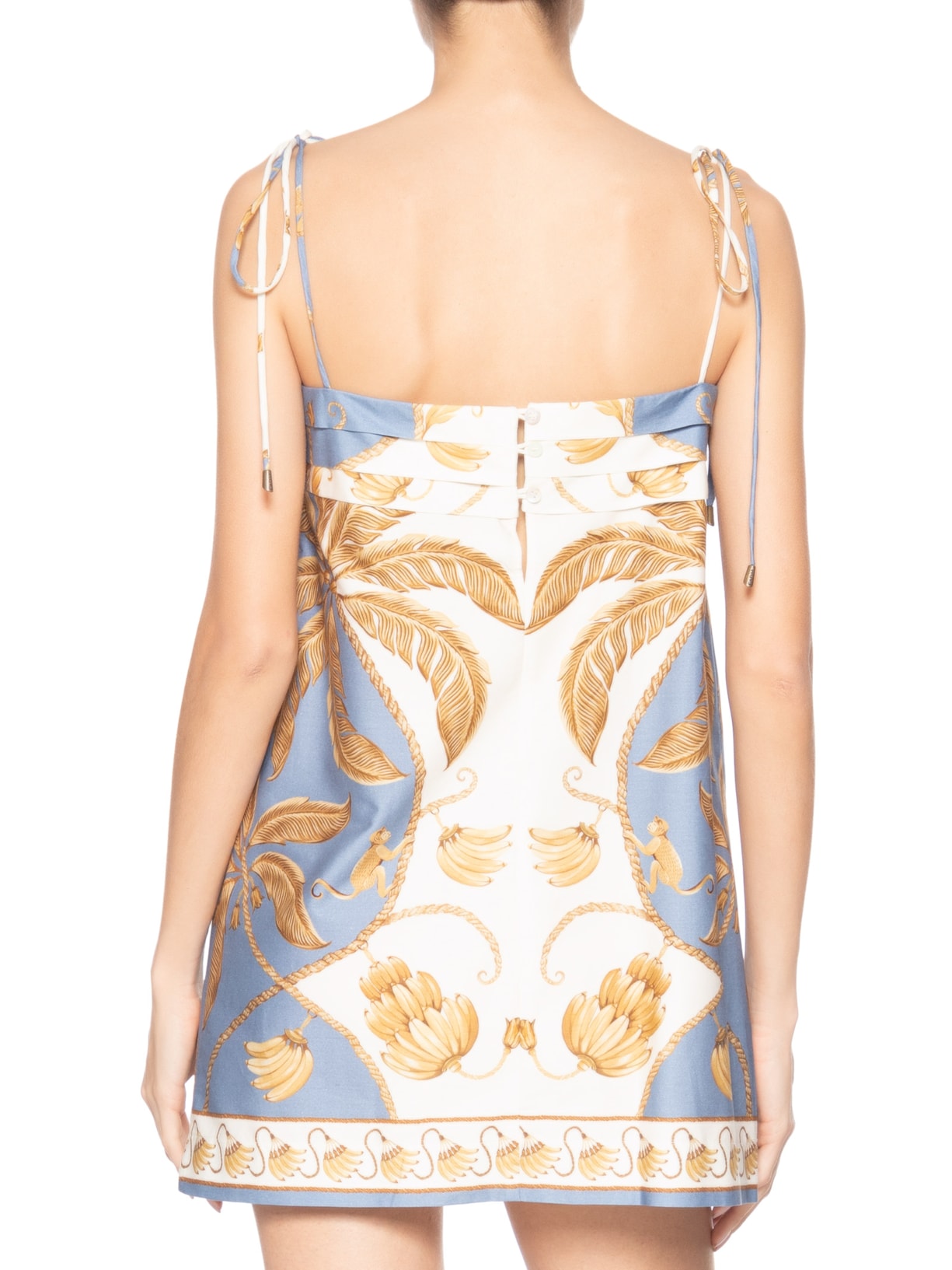 Vestido Curto Ourinho Tropical Branco Farm