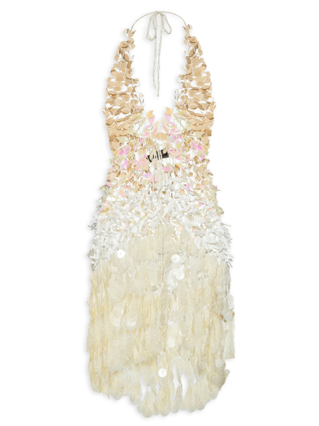 Vestido Curto Paetês - Branco