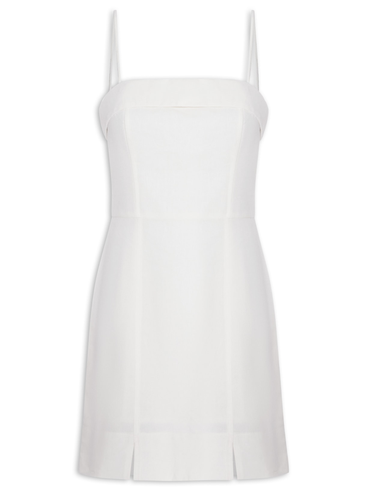 Vestido Curto Pala Decote - Branco