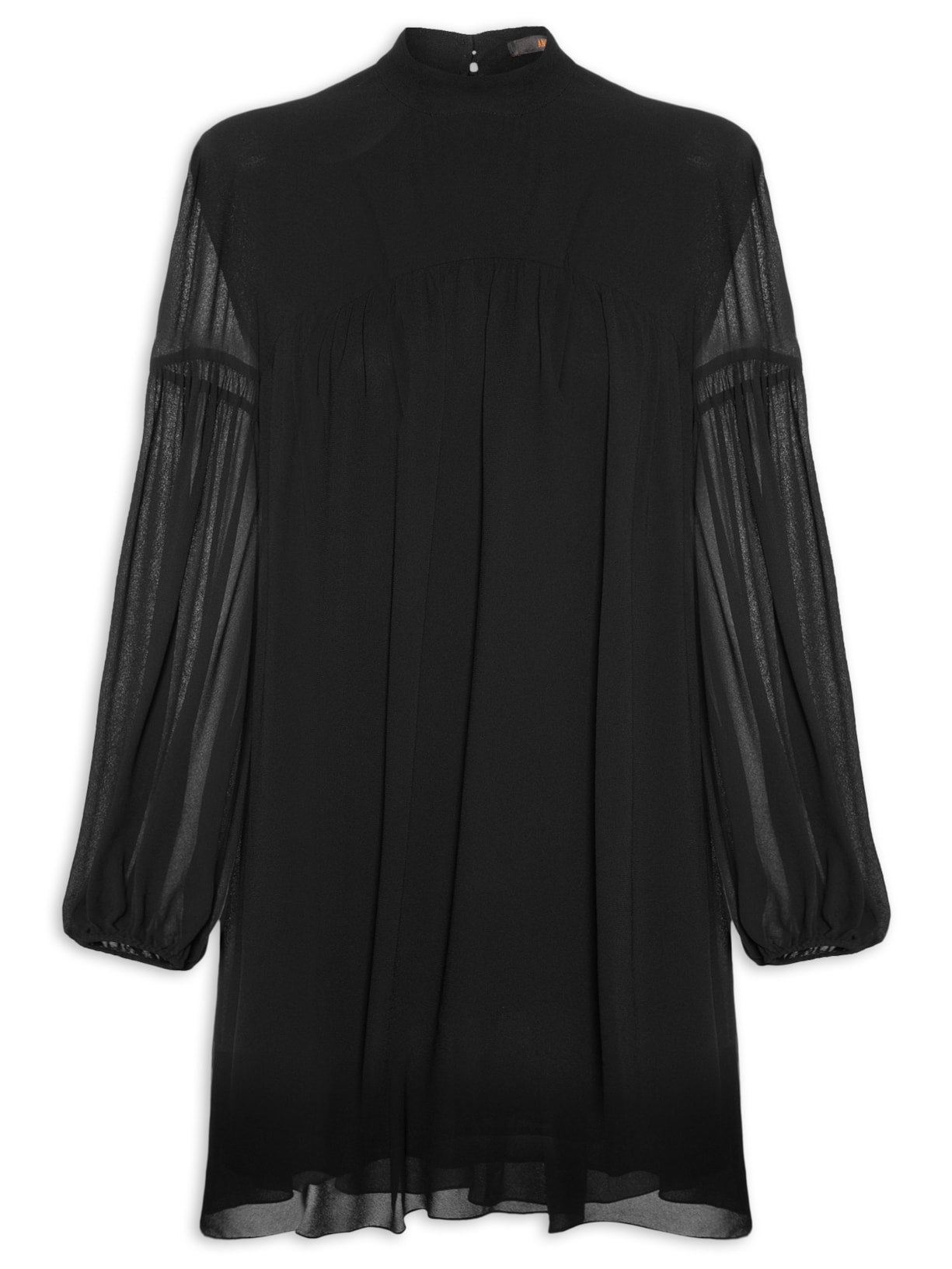 Vestido Curto Pala Liso – Preto Animale