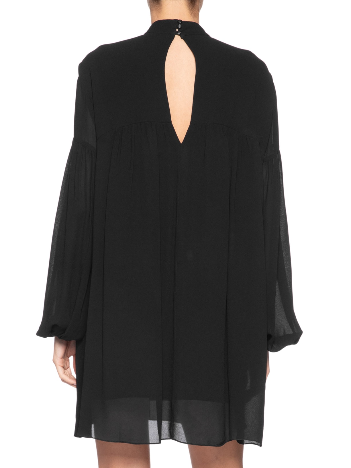 Vestido Curto Pala Liso – Preto Animale