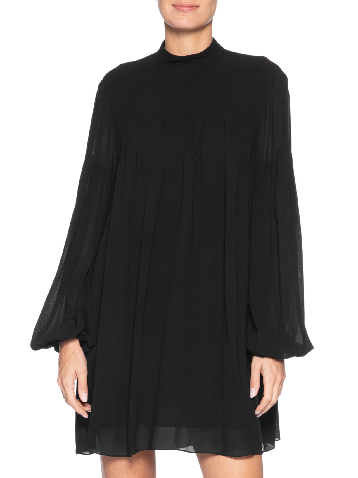 Vestido Curto Pala Liso – Preto Animale