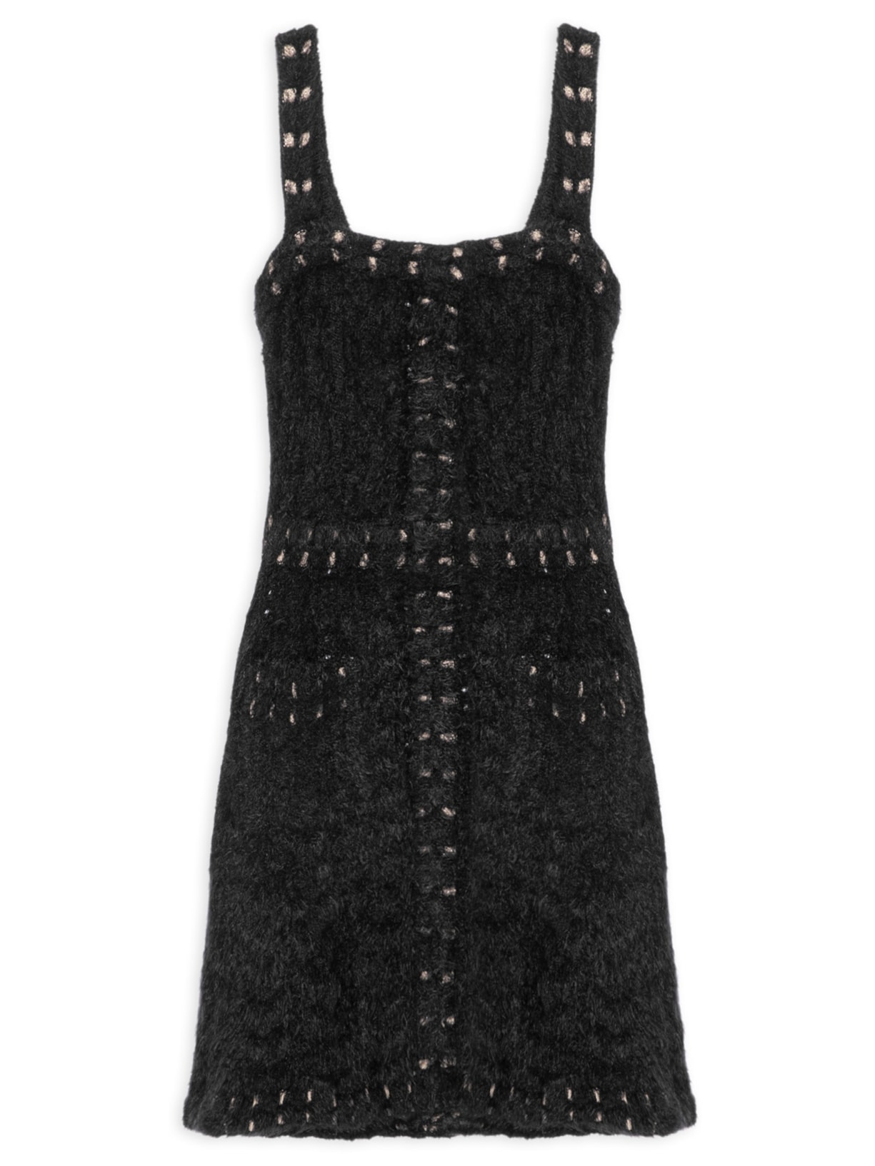 Vestido Curto Paloma Tricot - Preto