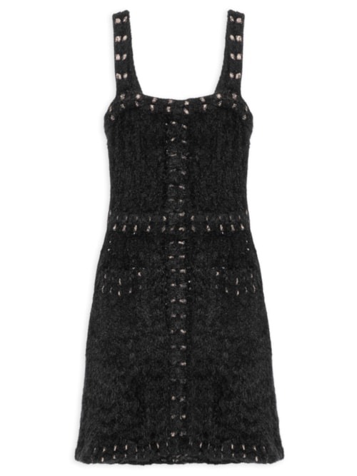 Vestido Curto Paloma Tricot - Preto