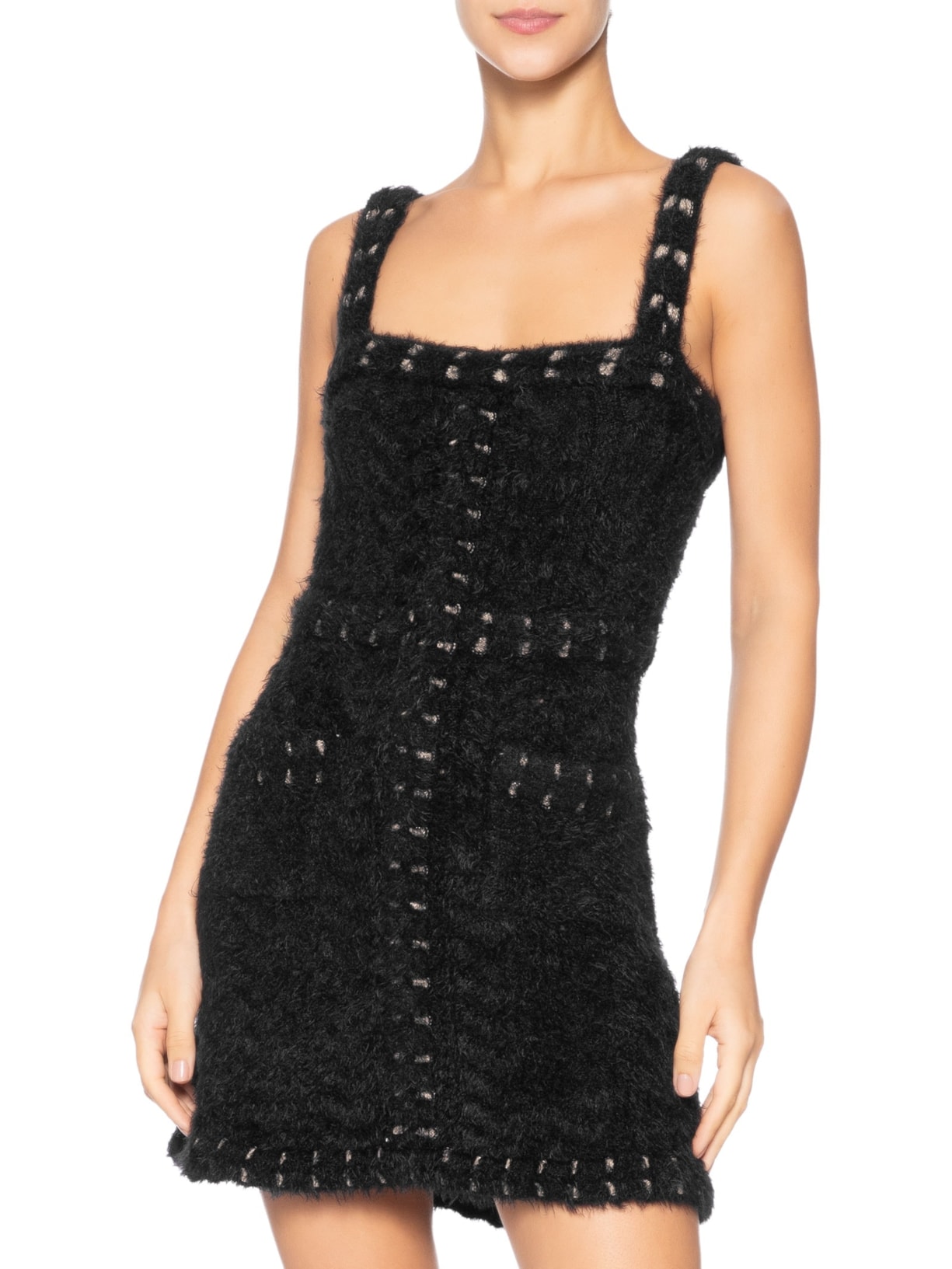 Vestido Curto Paloma Tricot Preto Bo.bô