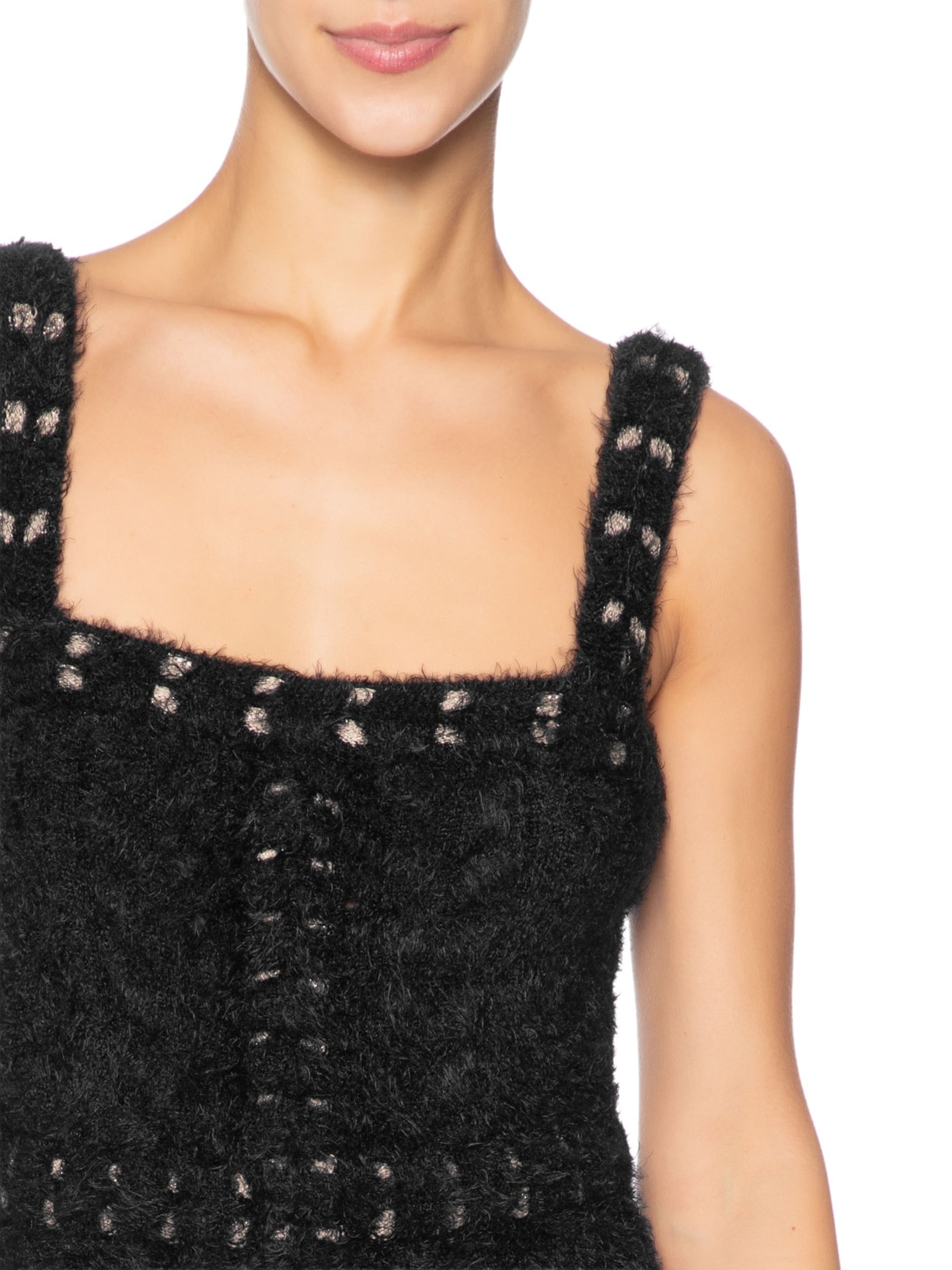 Vestido Curto Paloma Tricot Preto Bo.bô