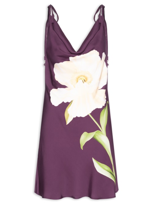 Vestido Curto Papoula - Roxo