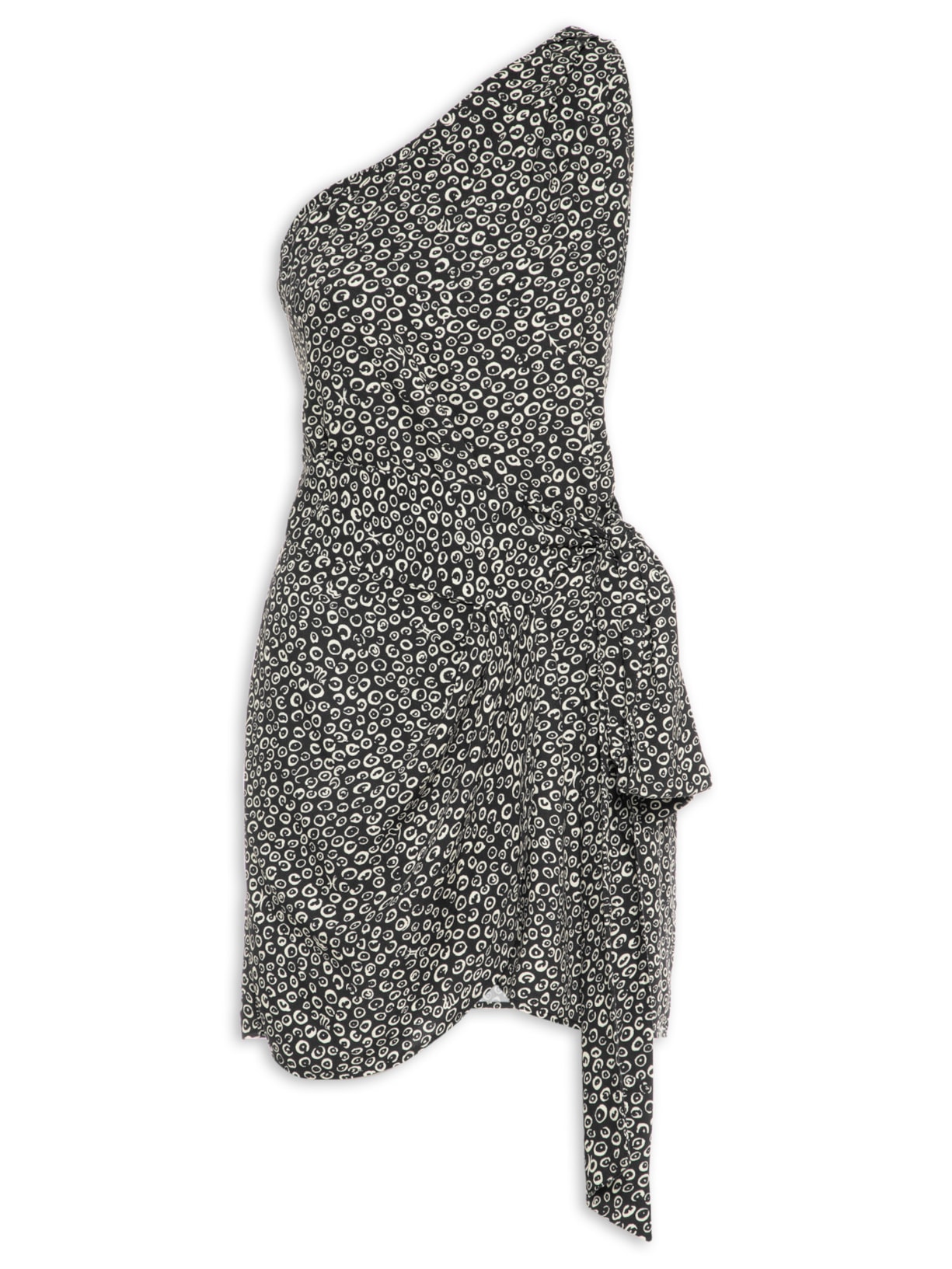 Vestido Curto Pareô Pois Signo - Preto