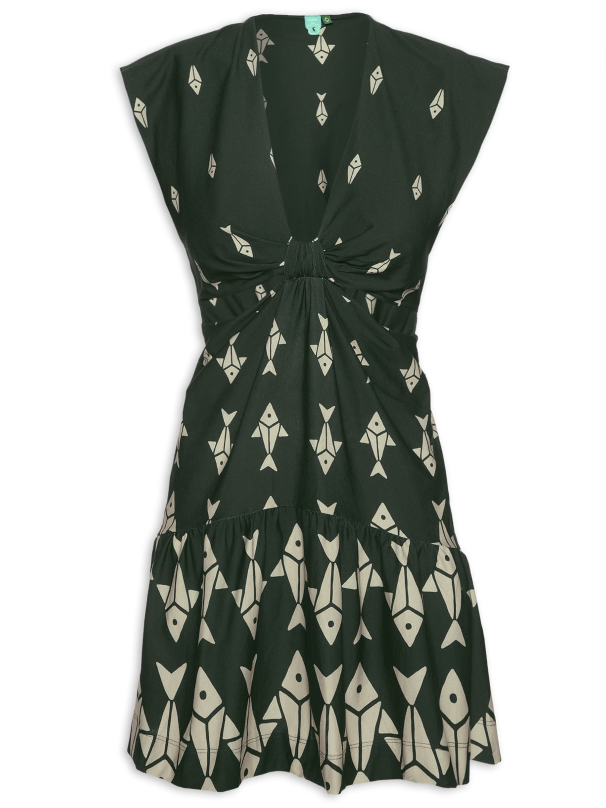 Vestido Curto Peixinhos - Verde