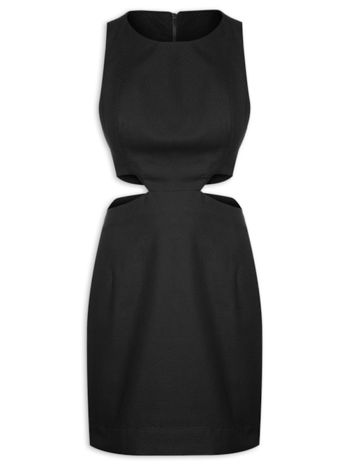 Vestido Curto Piquet - Preto