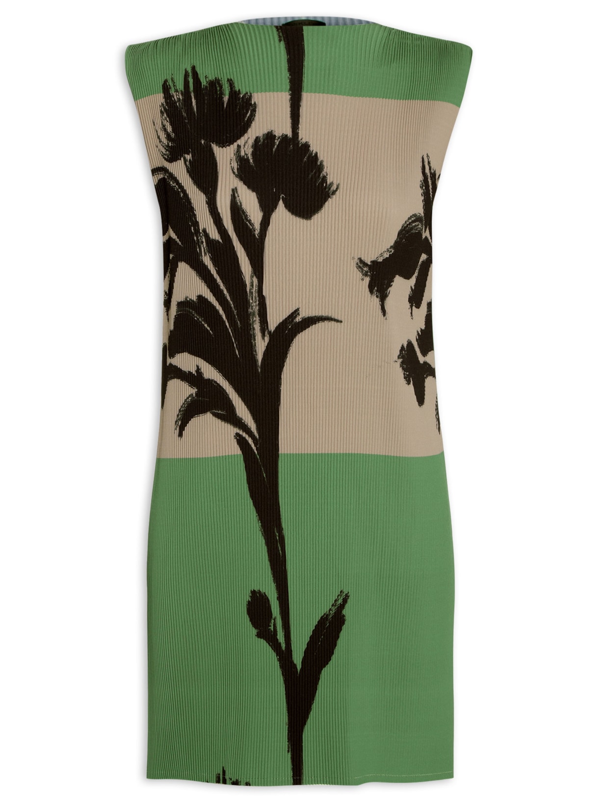 Vestido Curto Plissado Nipo - Verde