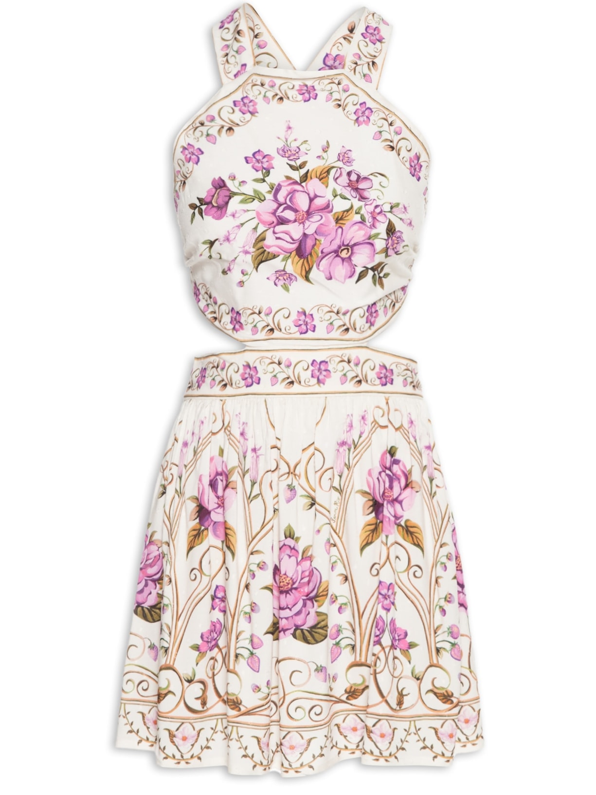 Vestido Curto Poesia De Flor - Branco