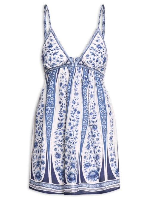 Vestido Curto Porcelana - Branco