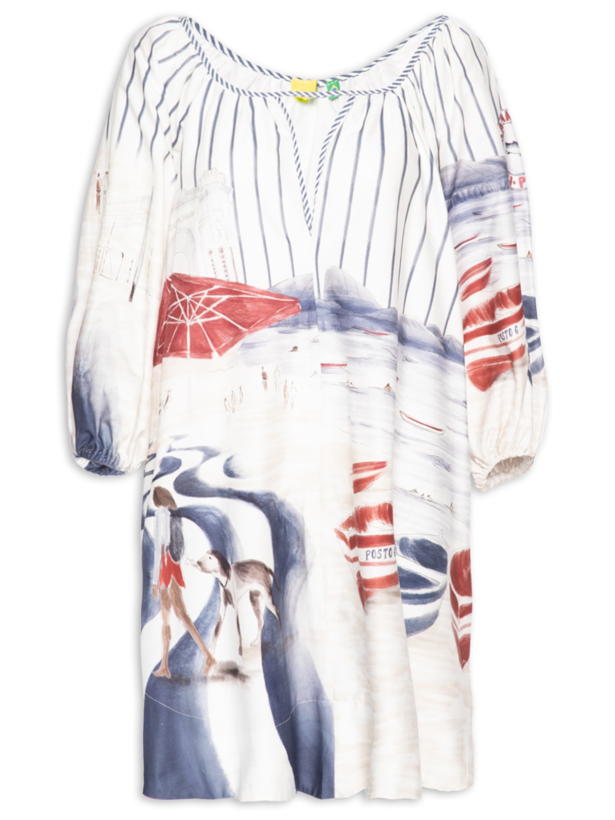 Vestido Curto Posto 6 – Azul Farm