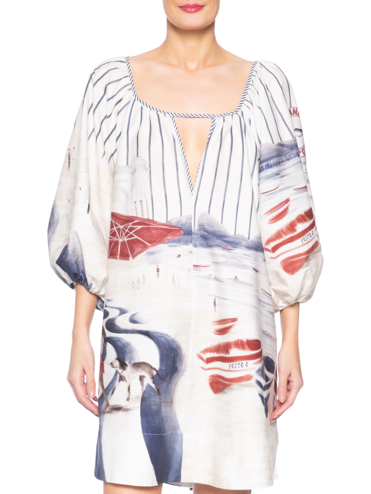 Vestido Curto Posto 6 – Azul Farm