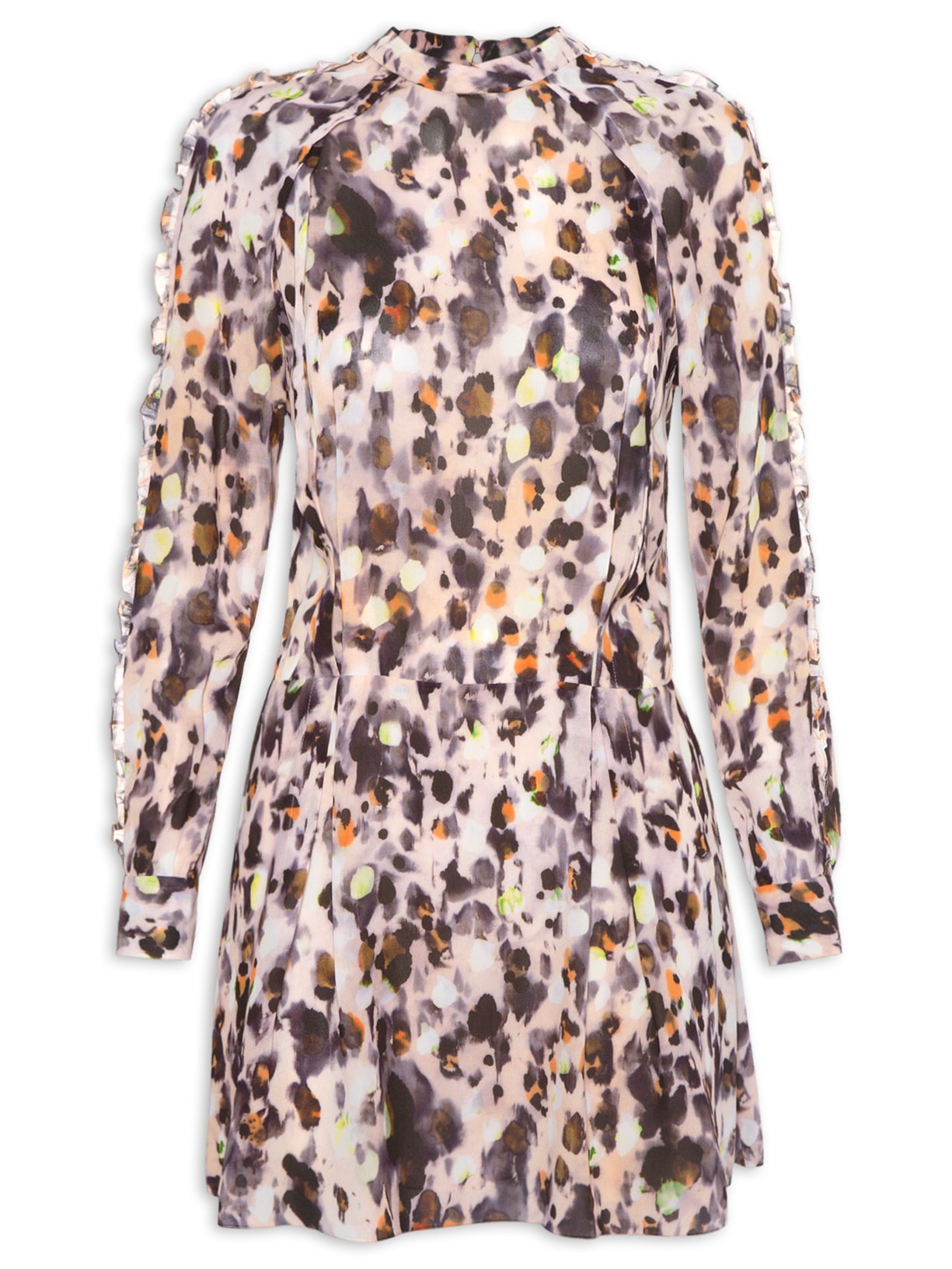 Vestido Curto Pregas - Off White