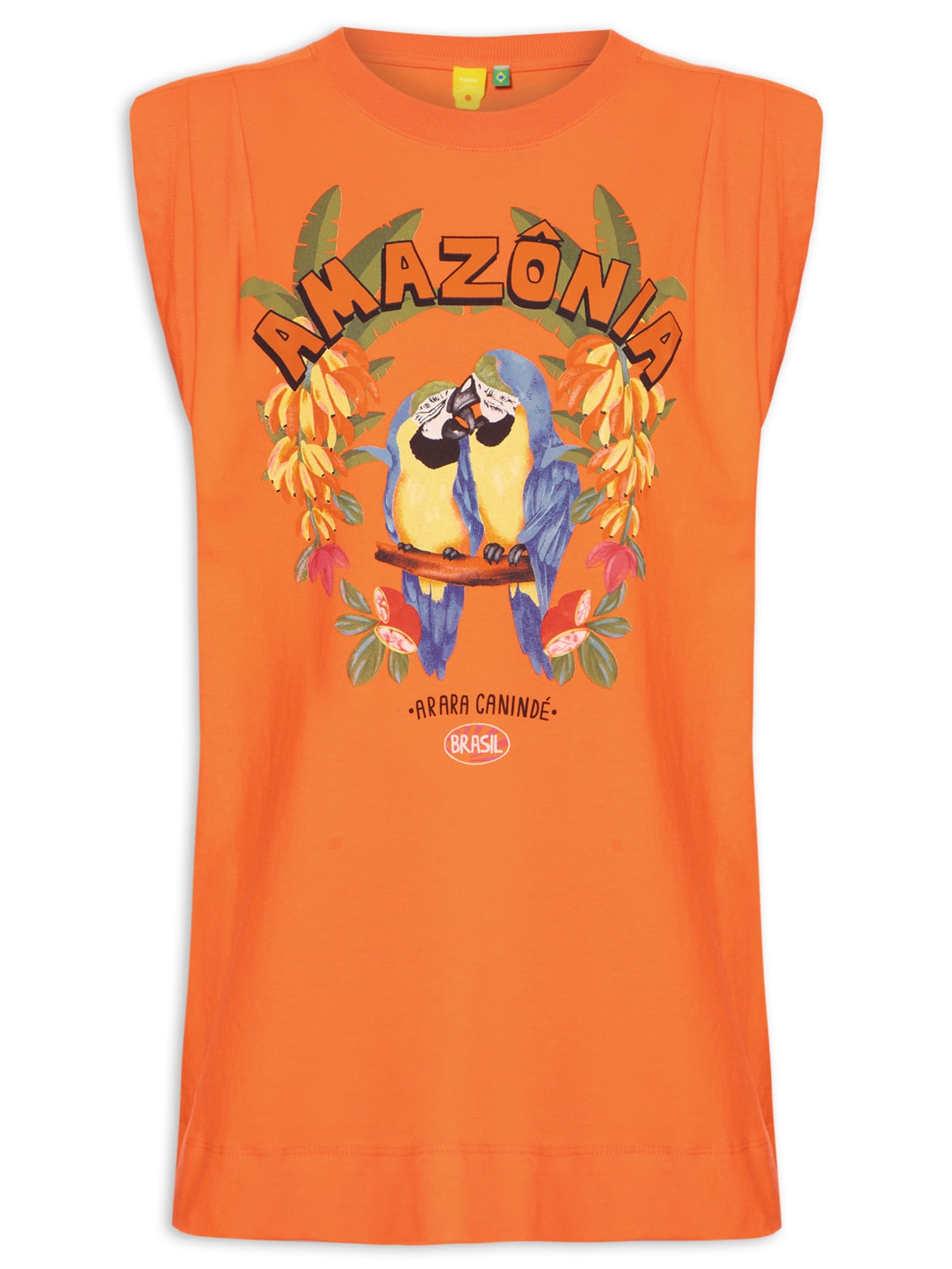 Vestido Curto Regata Amazônia - Laranja