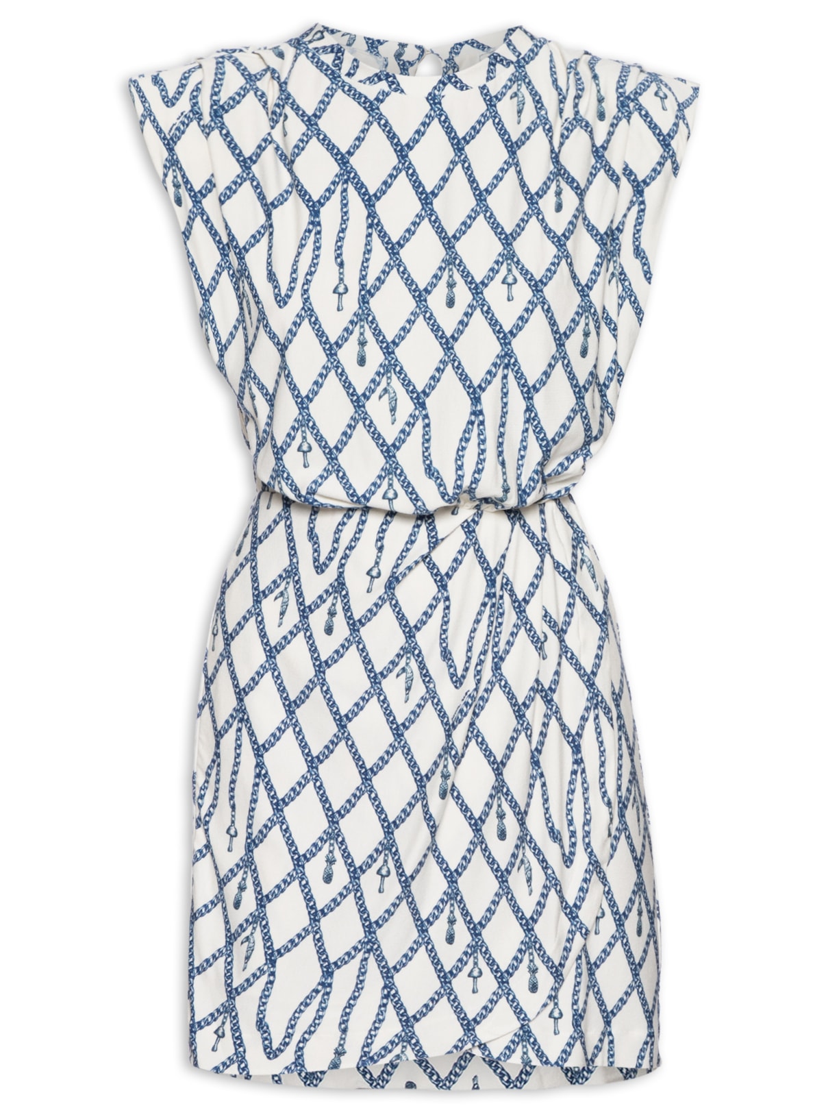 Vestido Curto Relicário Off White Farm