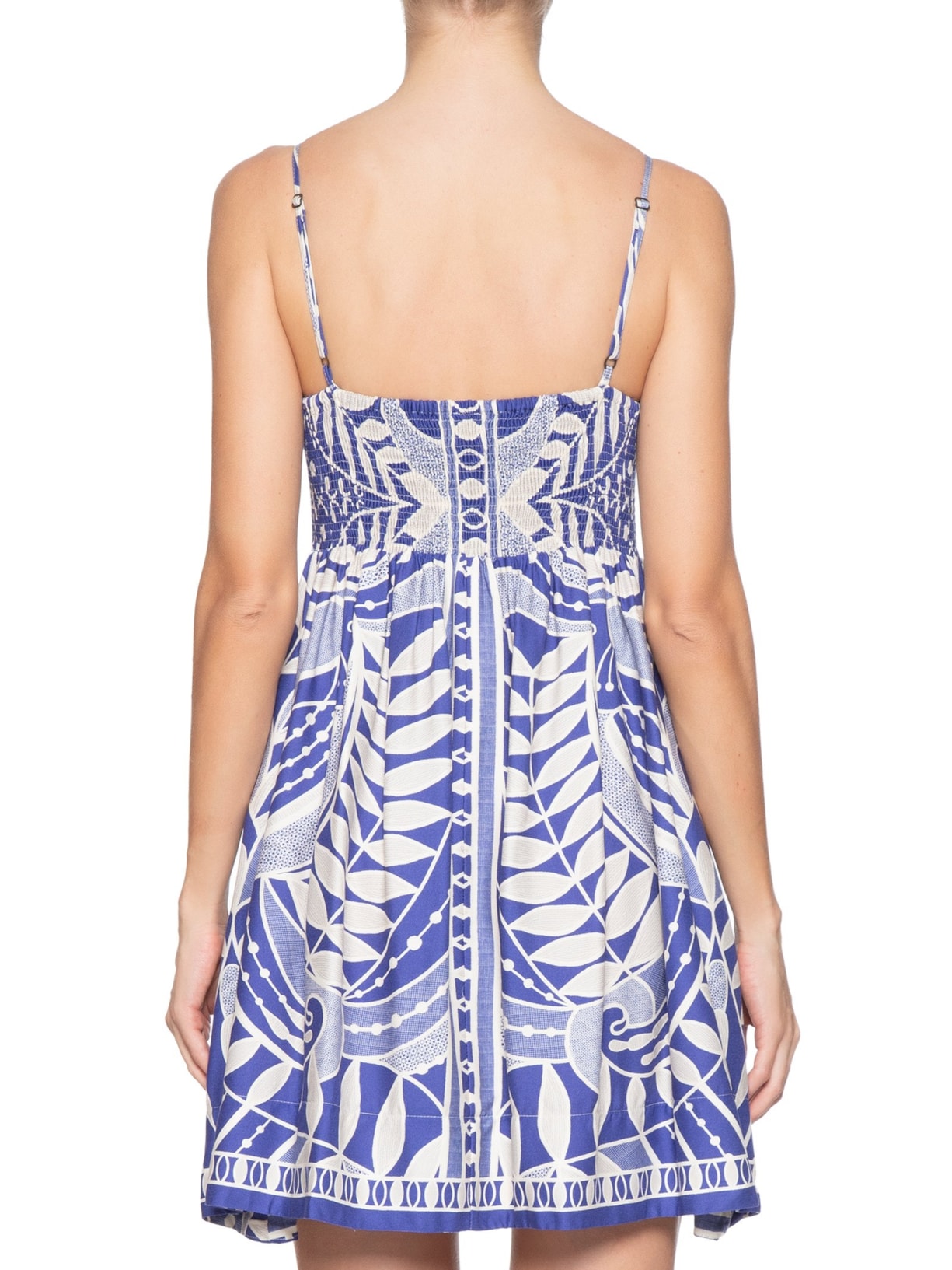 Vestido Curto Rendeira Azul  Farm