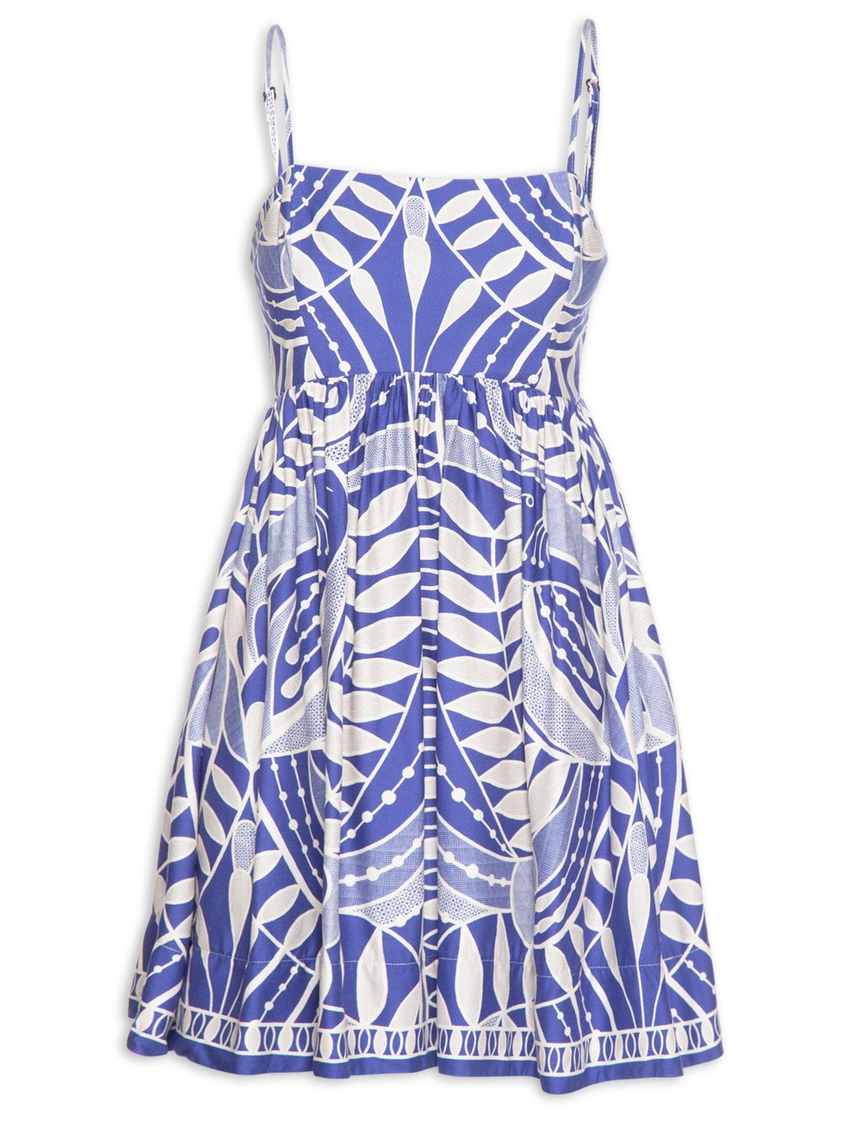 Vestido Curto Rendeira - Azul