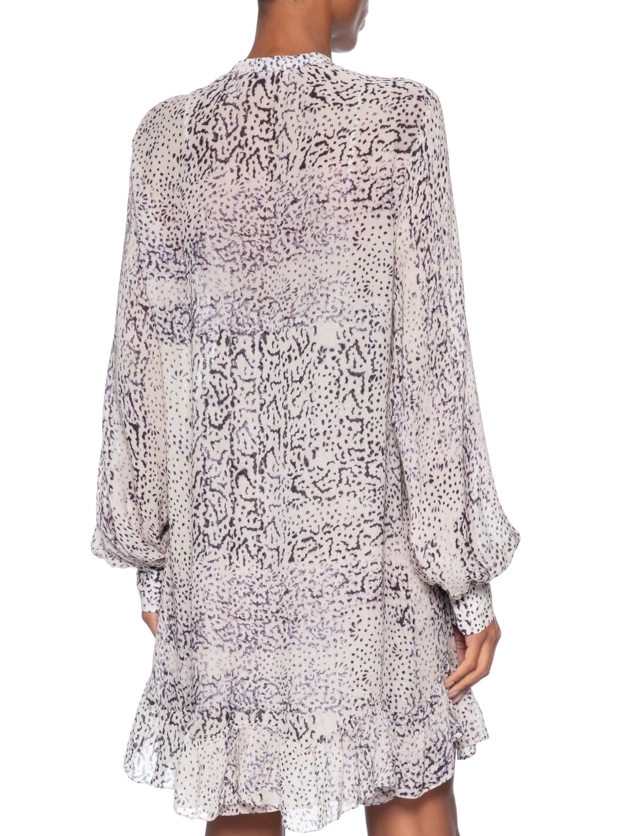Vestido Curto Rendinhas Textura Tile Preto Animale