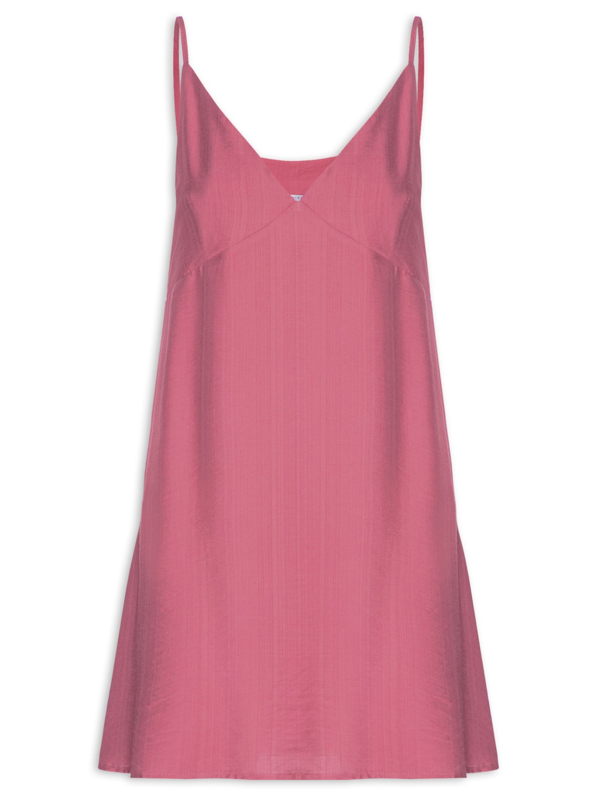 Vestido Curto Reto Decote em V Rosa Market 33
