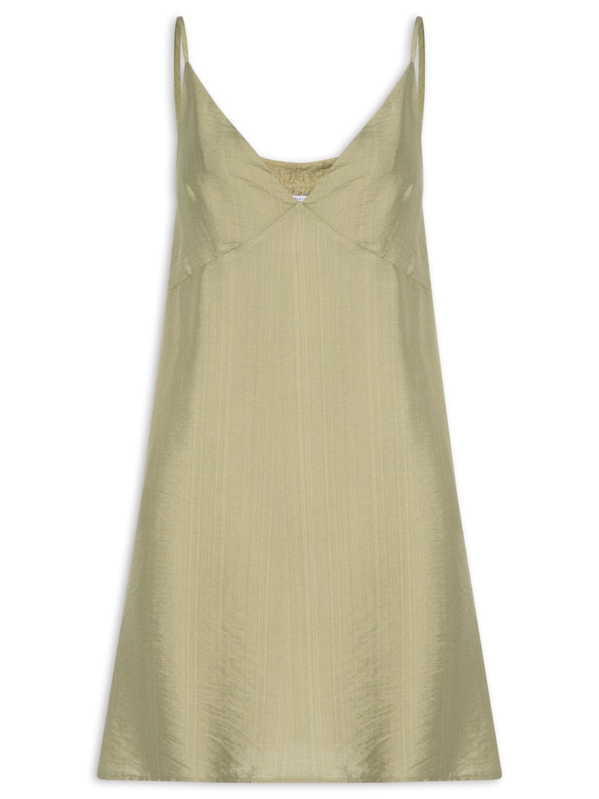 Vestido Curto Reto Decote em V Verde Market 33
