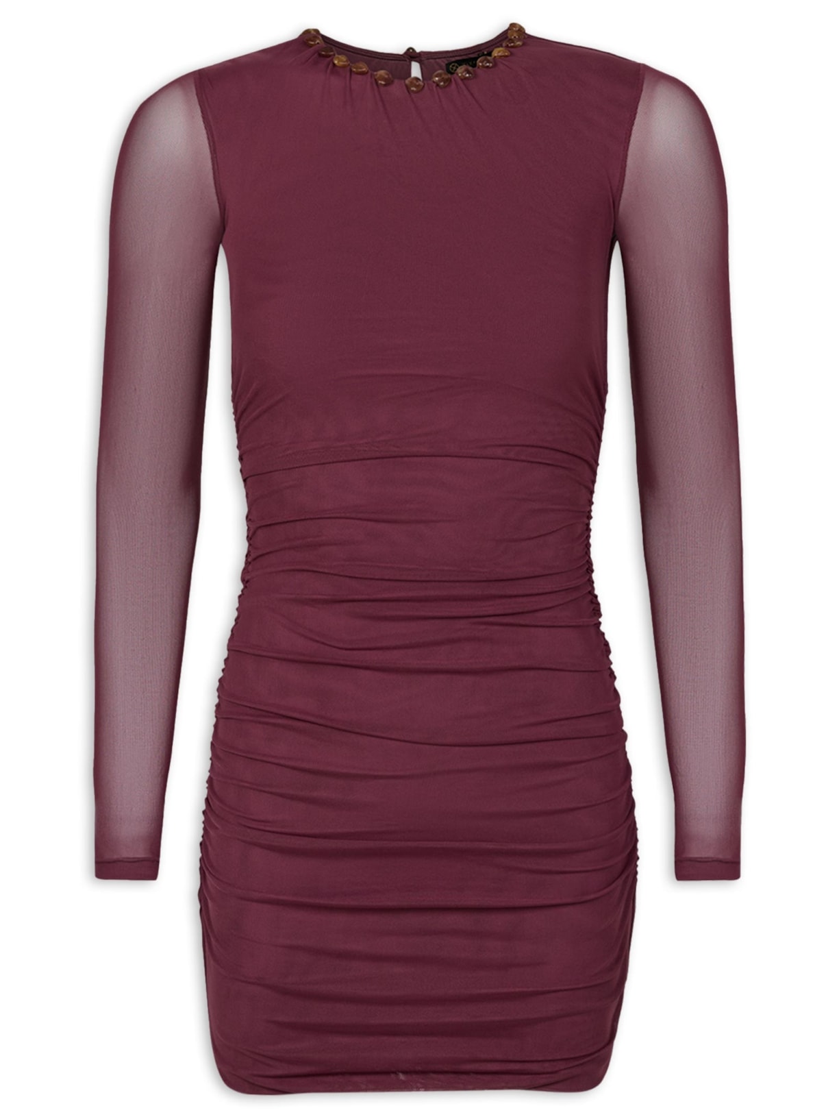 Vestido Curto Ridley Det - Roxo