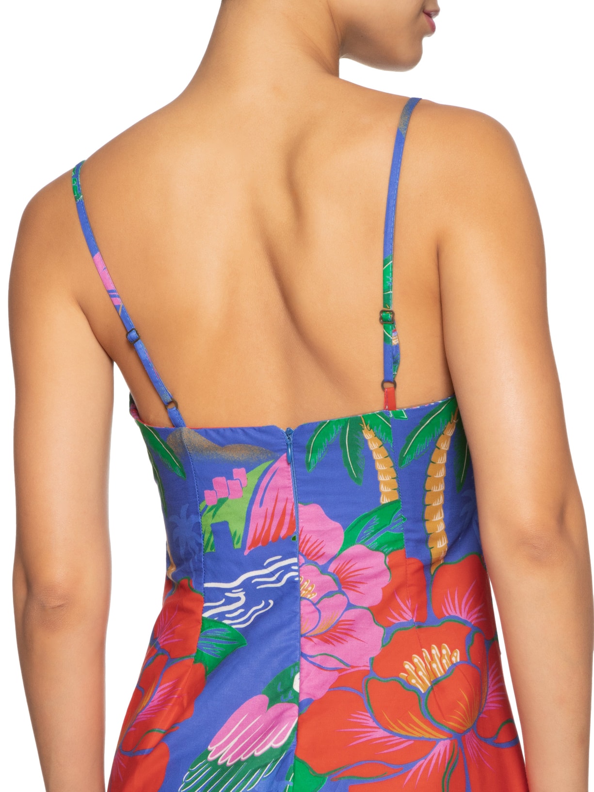 Vestido Curto Rio De Flor Azul Farm