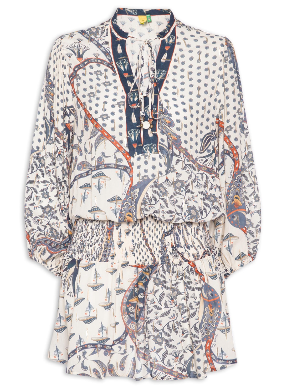 Vestido Curto Riviera – Cinza Farm