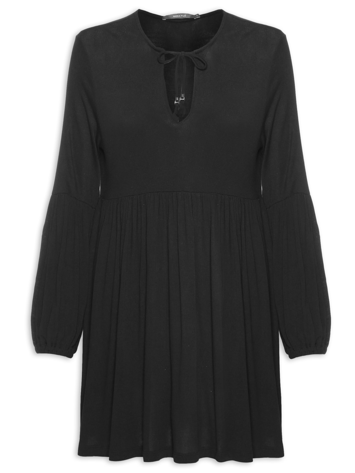Vestido Curto Rodado Leve - Preto