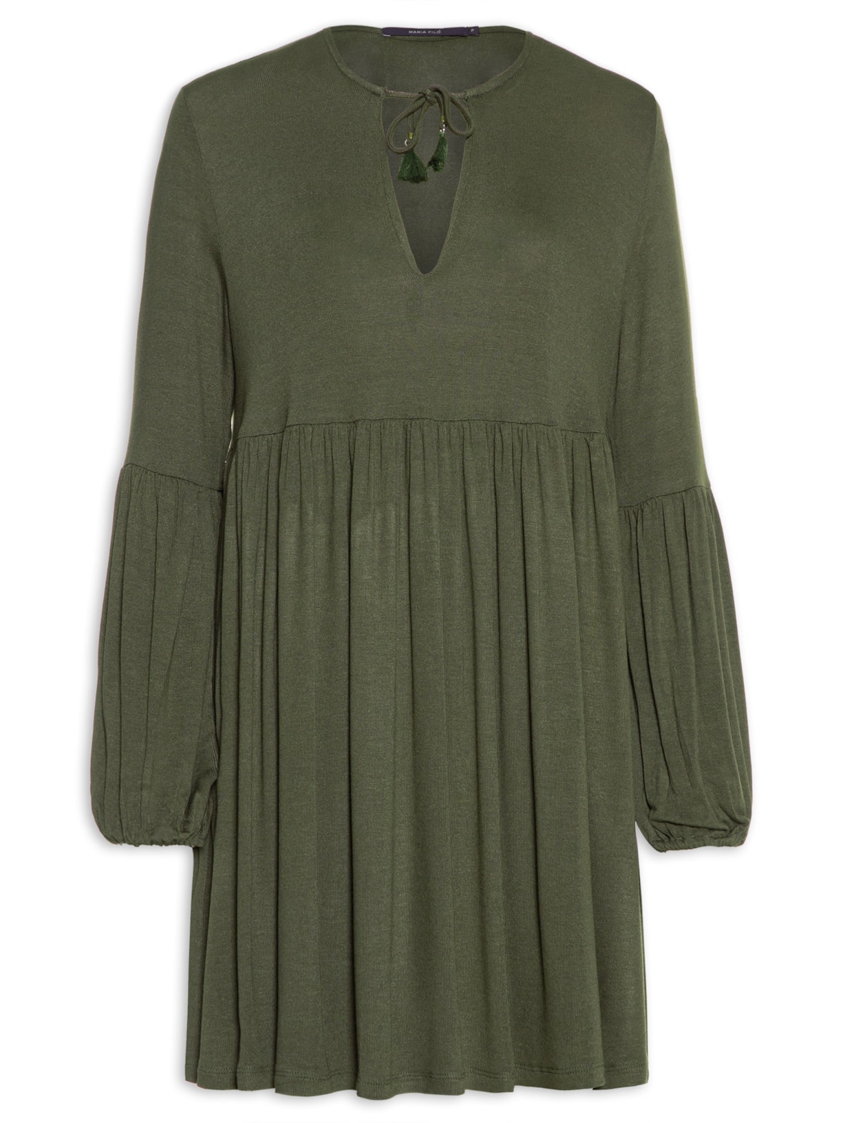 Vestido Curto Rodado Leve - Verde