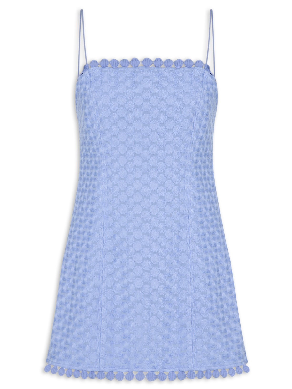 Vestido Curto Roseta Hortensia - Azul