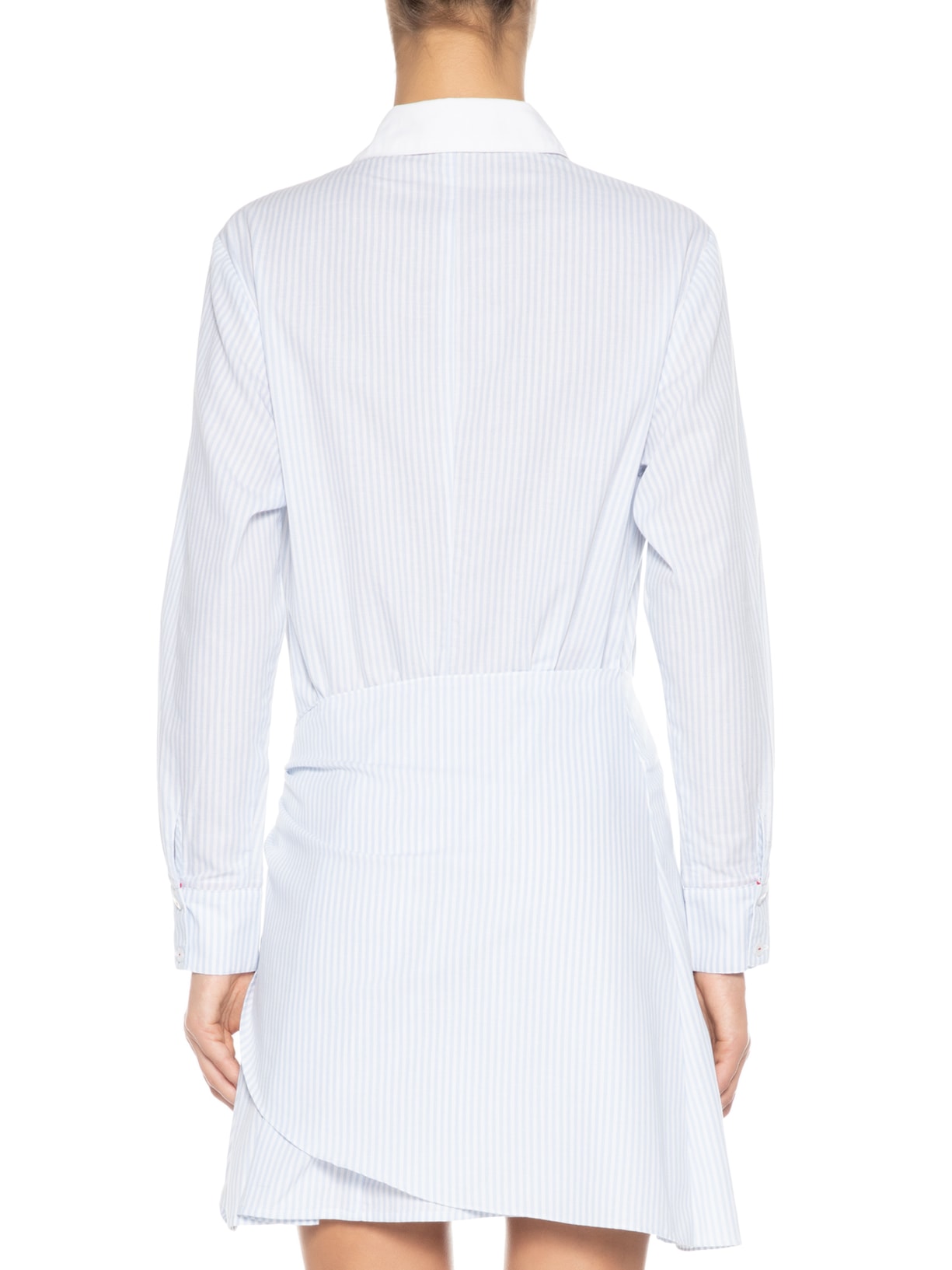 Vestido Curto Saia Sobreposição Listras Azul Dress To