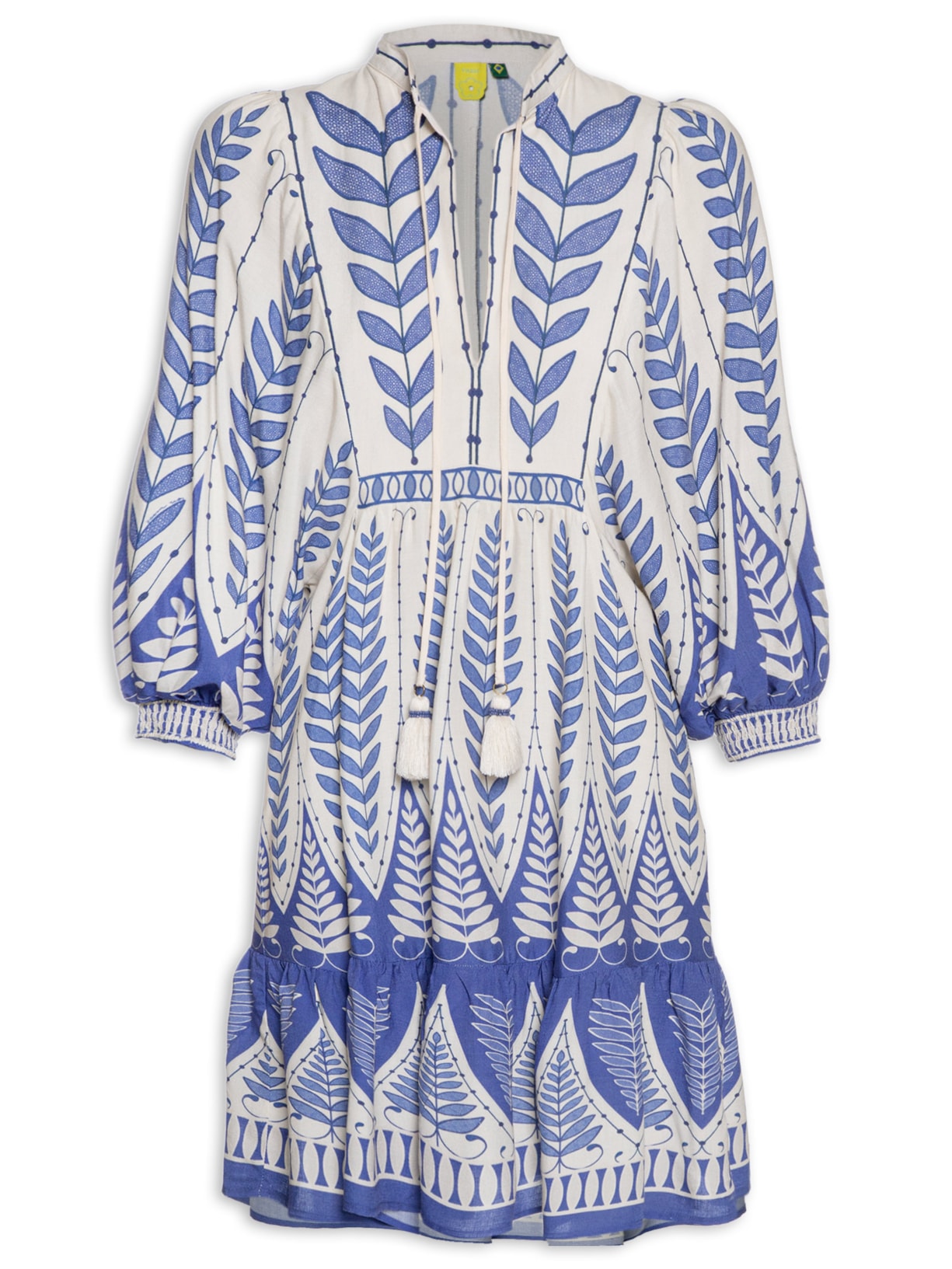 Vestido Curto Samambaia - Azul