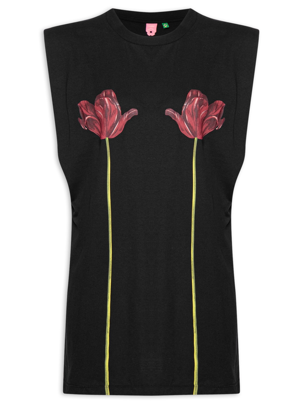 Vestido Curto Selva De Cor Preto Farm