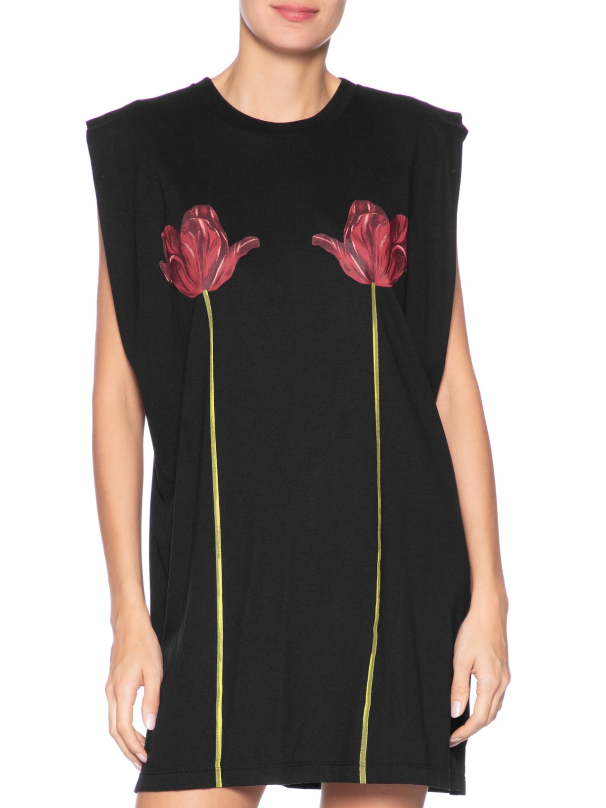 Vestido Curto Selva De Cor Preto Farm