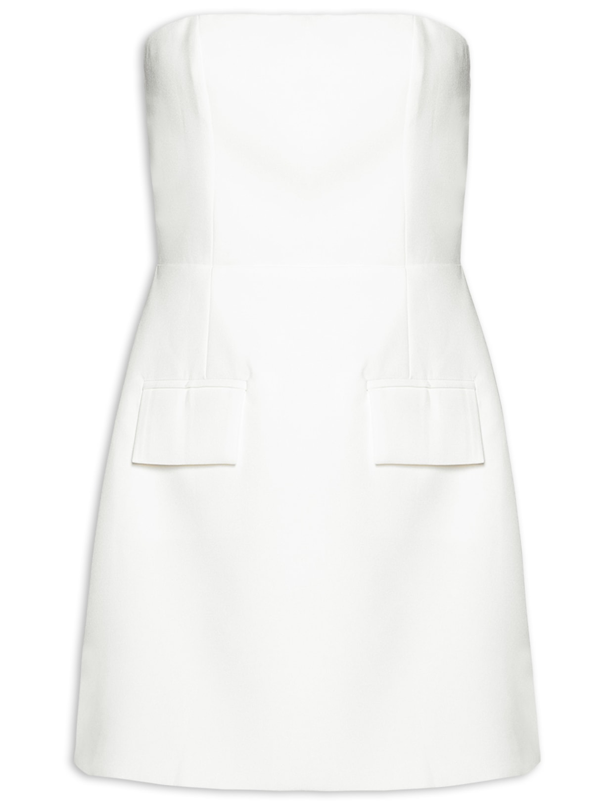 Vestido Curto Sem Alça - Branco